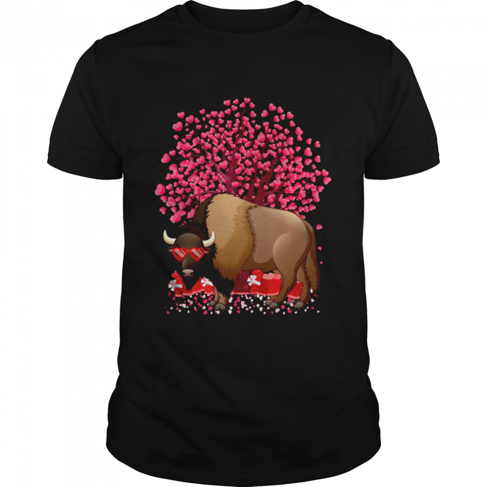 Bison Animal Bison Valentine’s Day Shirt