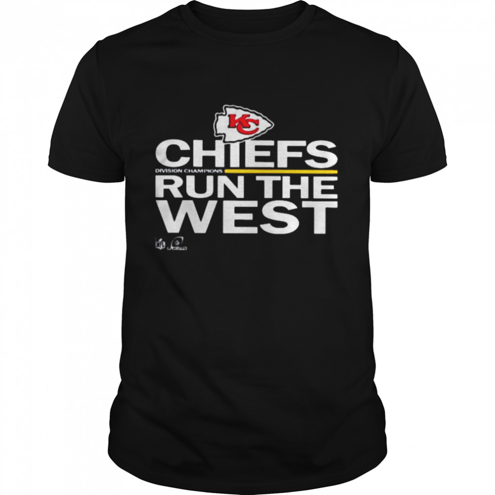 Chiefs run the west shirt Kansas city Chiefs red 2021 afc west division champions trophy shirt