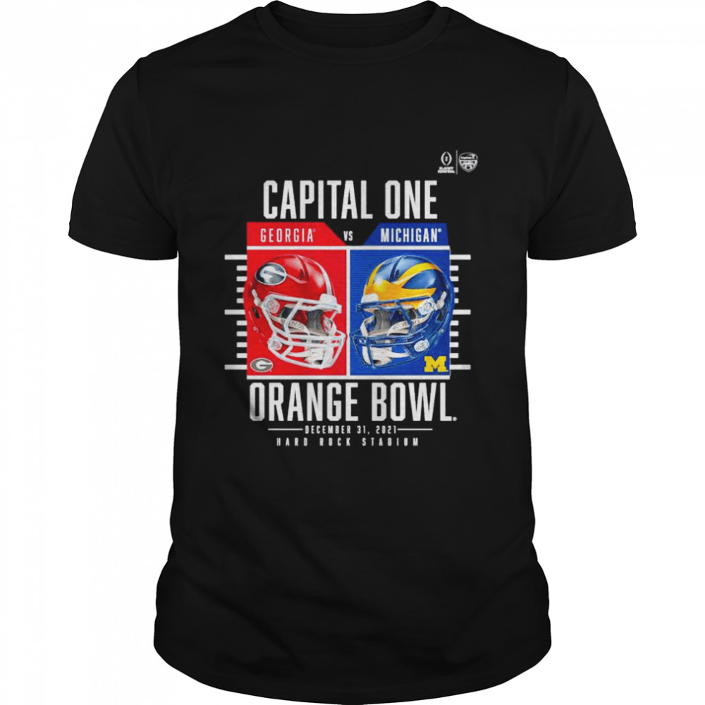 Georgia Bulldogs vs Michigan Wolverines College Football Playoff 2021 Orange Bowl Matchup T-shirt