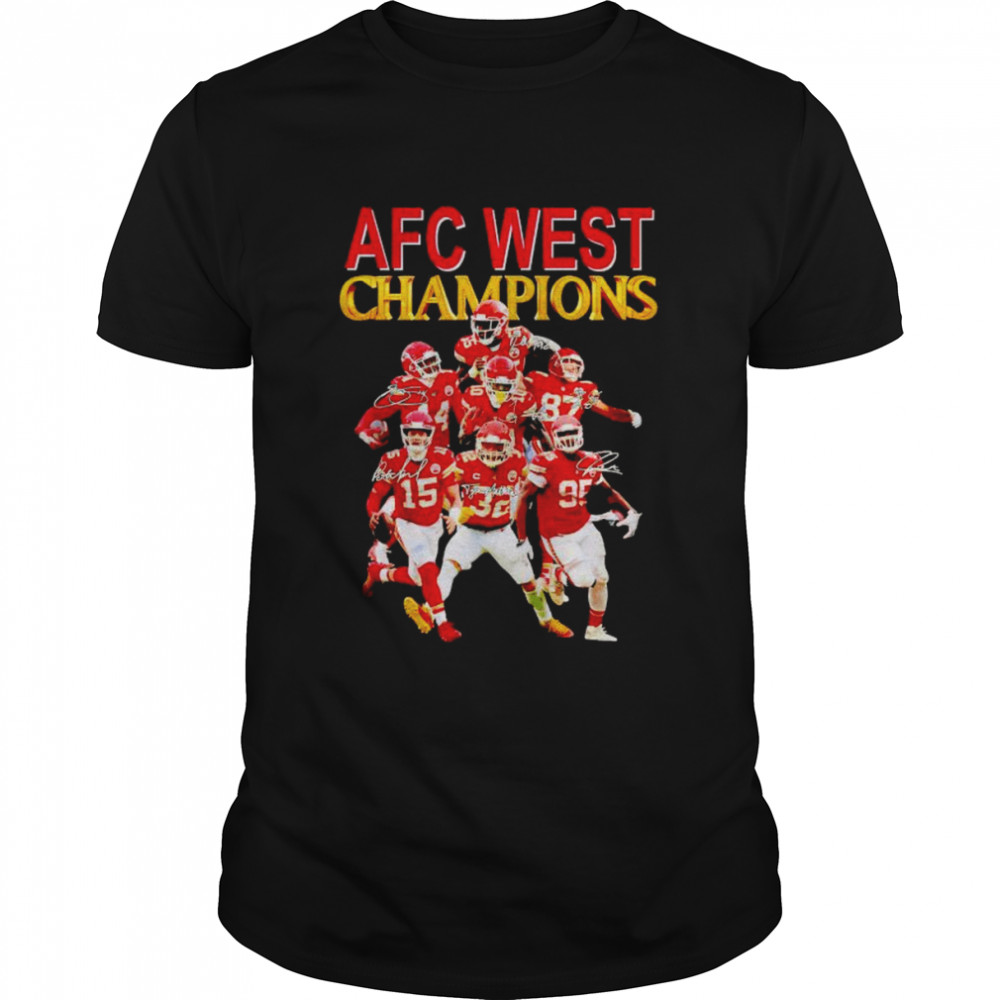 Kansas City Chiefs AFC west champions players signature shirt