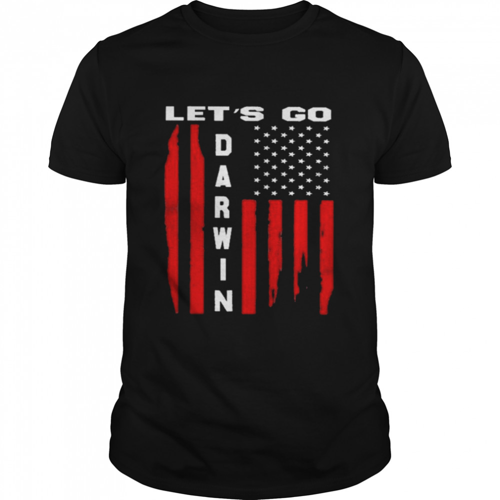 Lets go darwin american flags vintage shirt