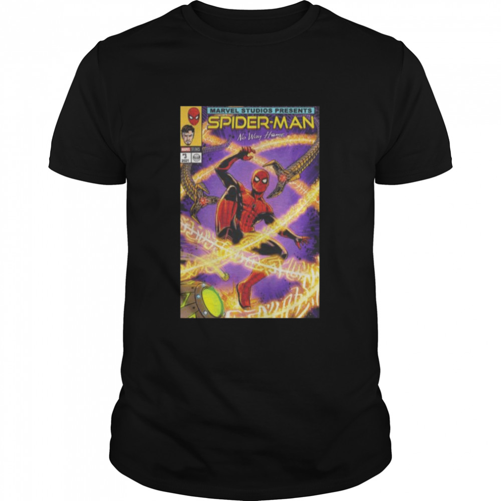 Spider-man no way home battle comic cover shirt