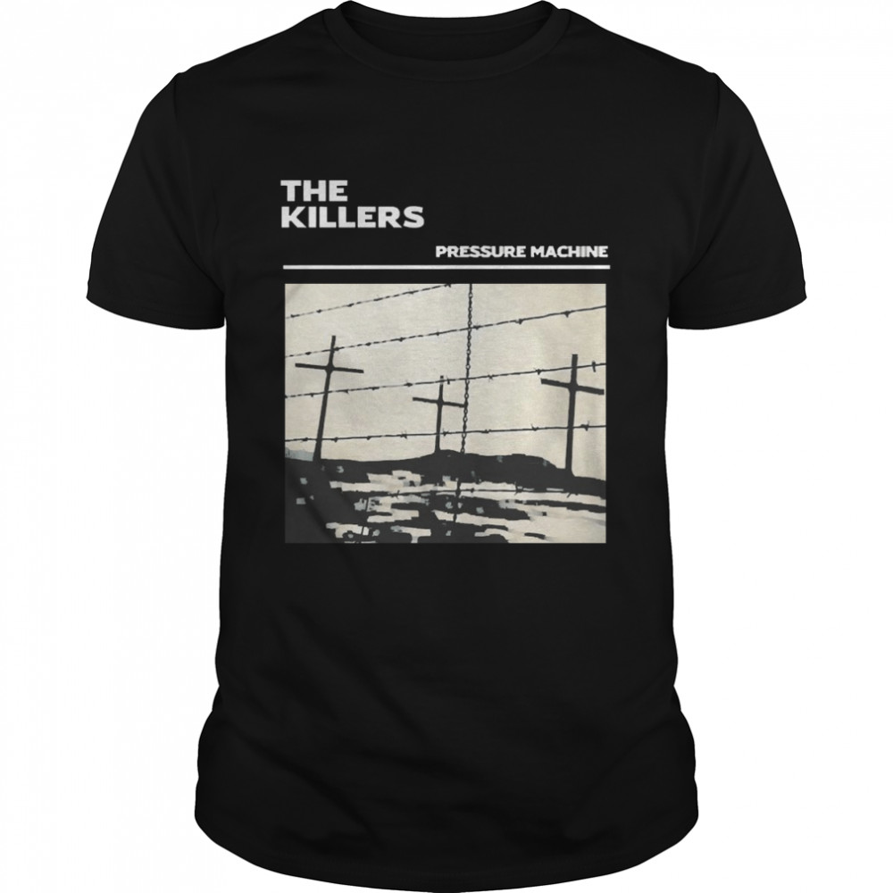 The Killers Music Shop Merch Pressure Machine Barbed Wire Black Shirt