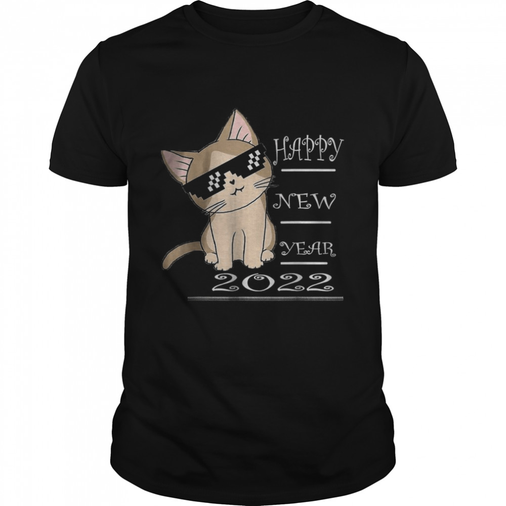 Cat Happy New Year 2022 T-Shirt