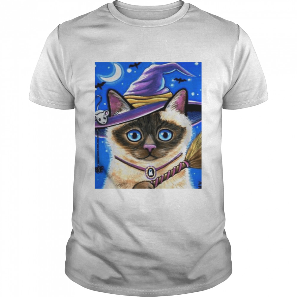 Cat night moon shirt