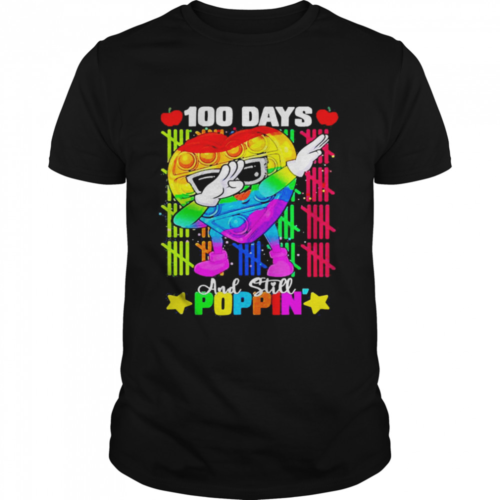 Dabbing Fidget Toy 100 Days Of School Still Poppin Pop it Shirt