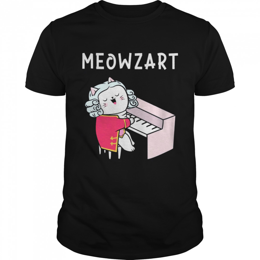 Cat Meowzart playing piano shirt