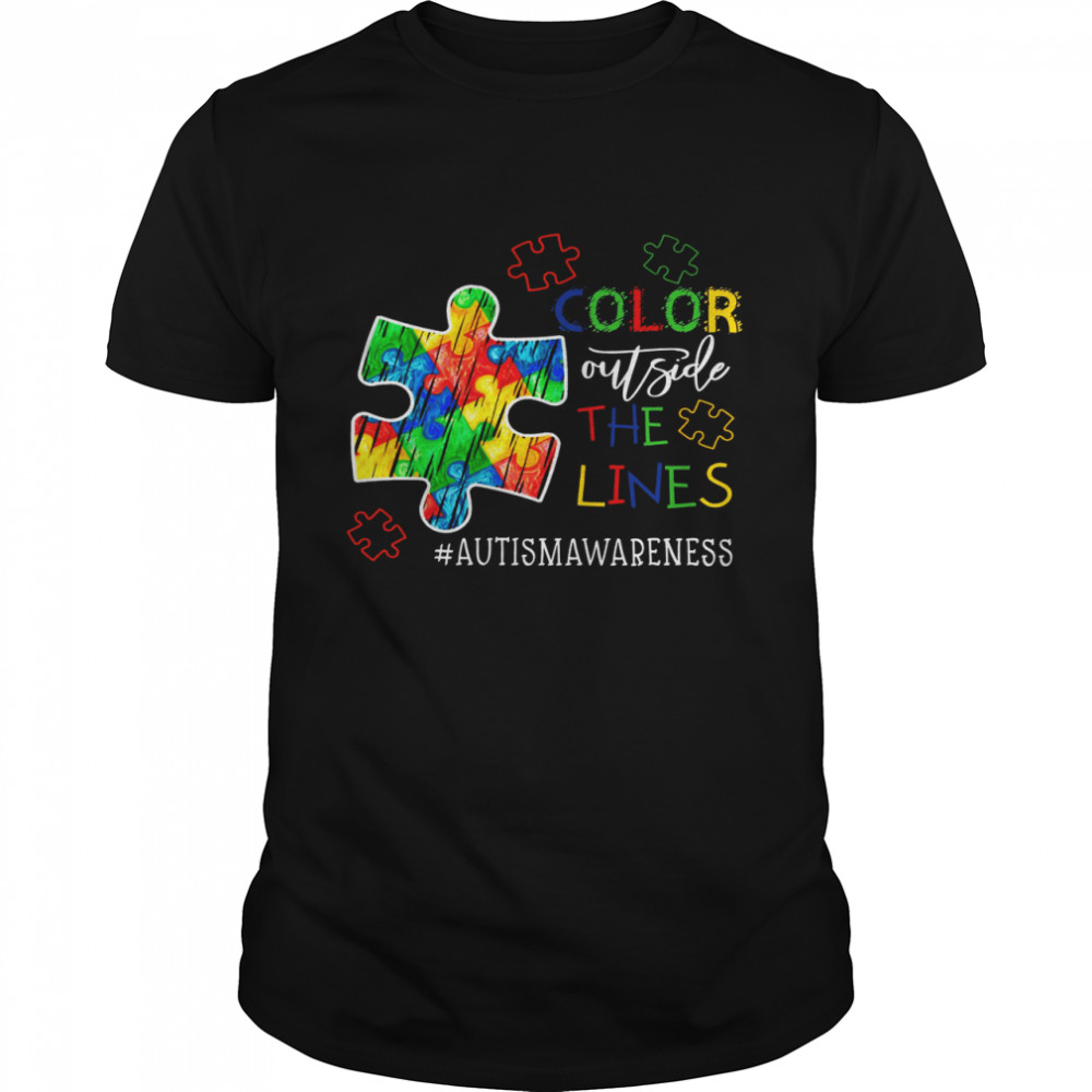 Color Outside The Lines Autism Awareness Shirt