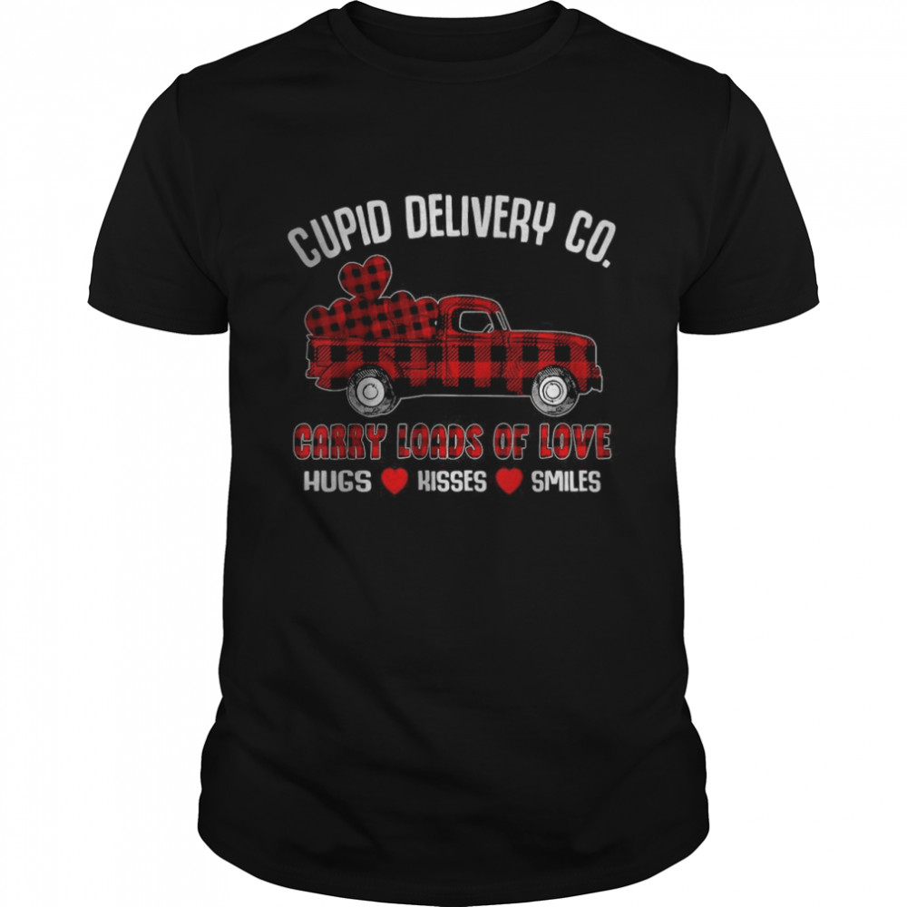 Cupid Delivery Carry Loads Of Love Red Plaid Valentine’s Day T-Shirt