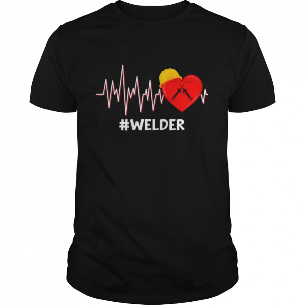 Jobs Heart Cute Welder Couples Valentines Day shirt