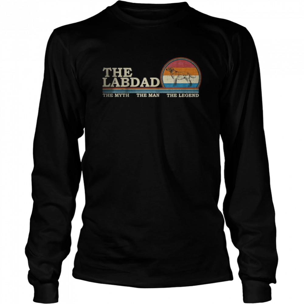 Retro The LabDad The Myth The Man The Legend T- Long Sleeved T-shirt