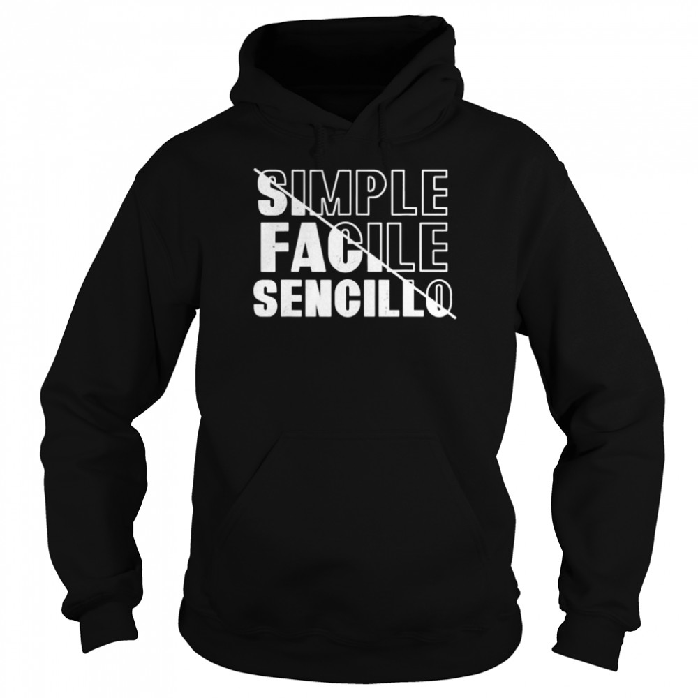 Simple Translate To French and Spanish shirt Unisex Hoodie