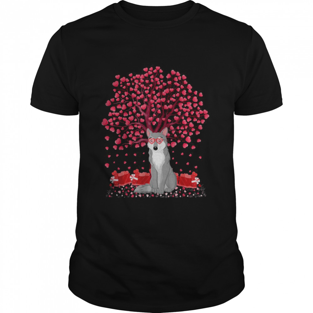 Wolf Animal Lover Wolf Valentine’s Day Shirt