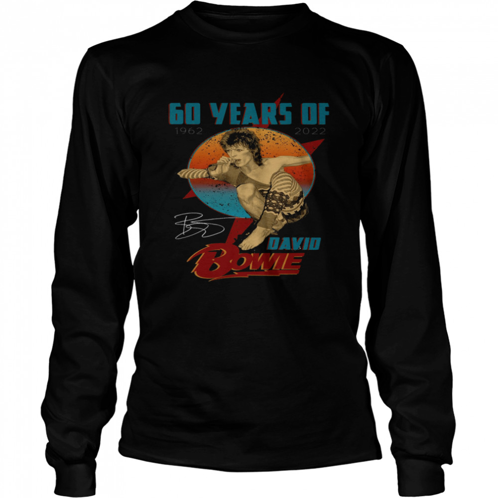 60 Years Of 1962 2022 David Bowie  Long Sleeved T-shirt