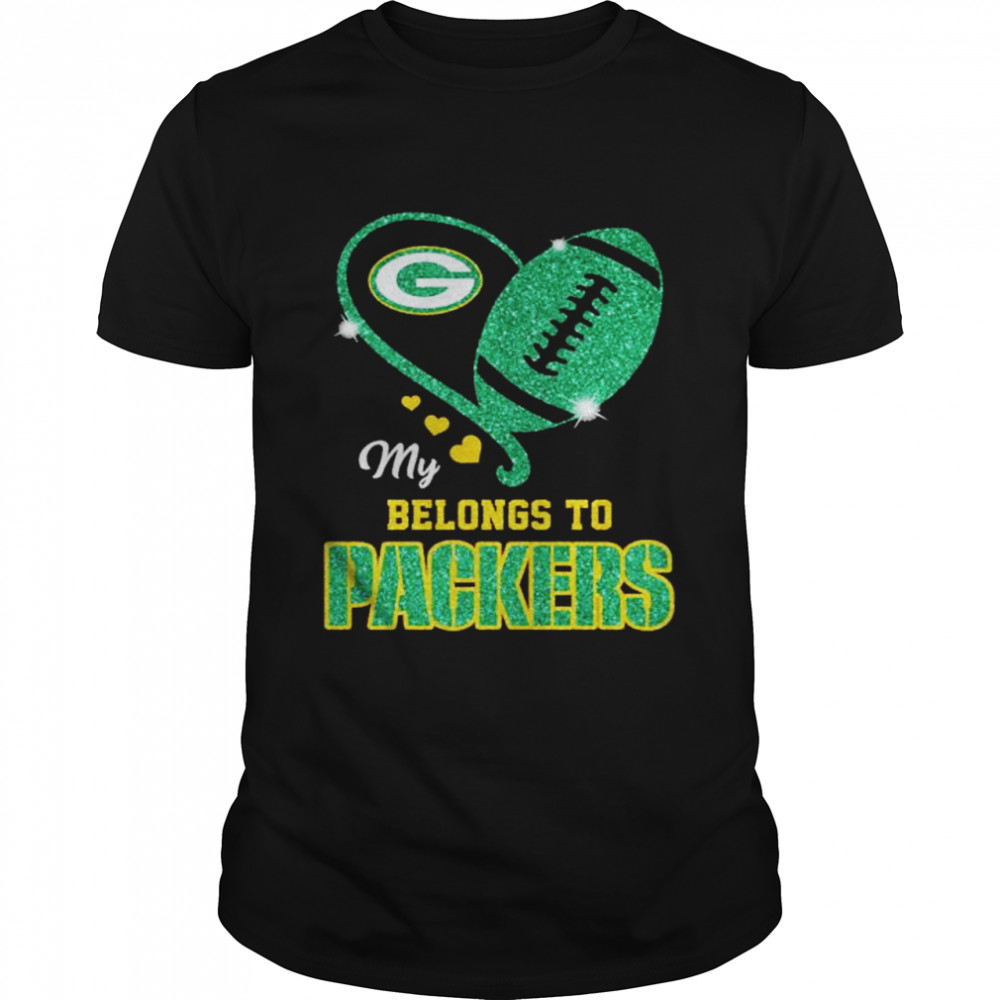 My belongs to Green Bay Packers Heart shirt