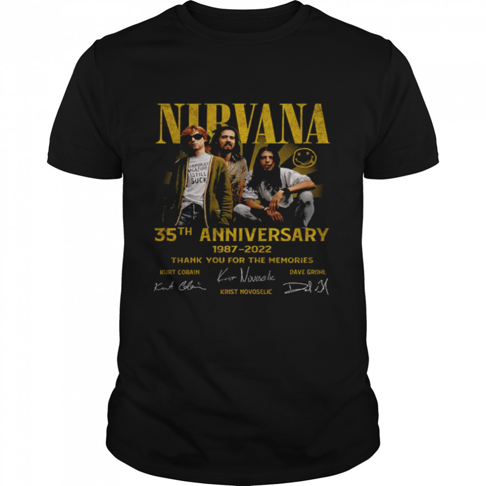 Nirvana 35th anniversary 1987 2022 shirt