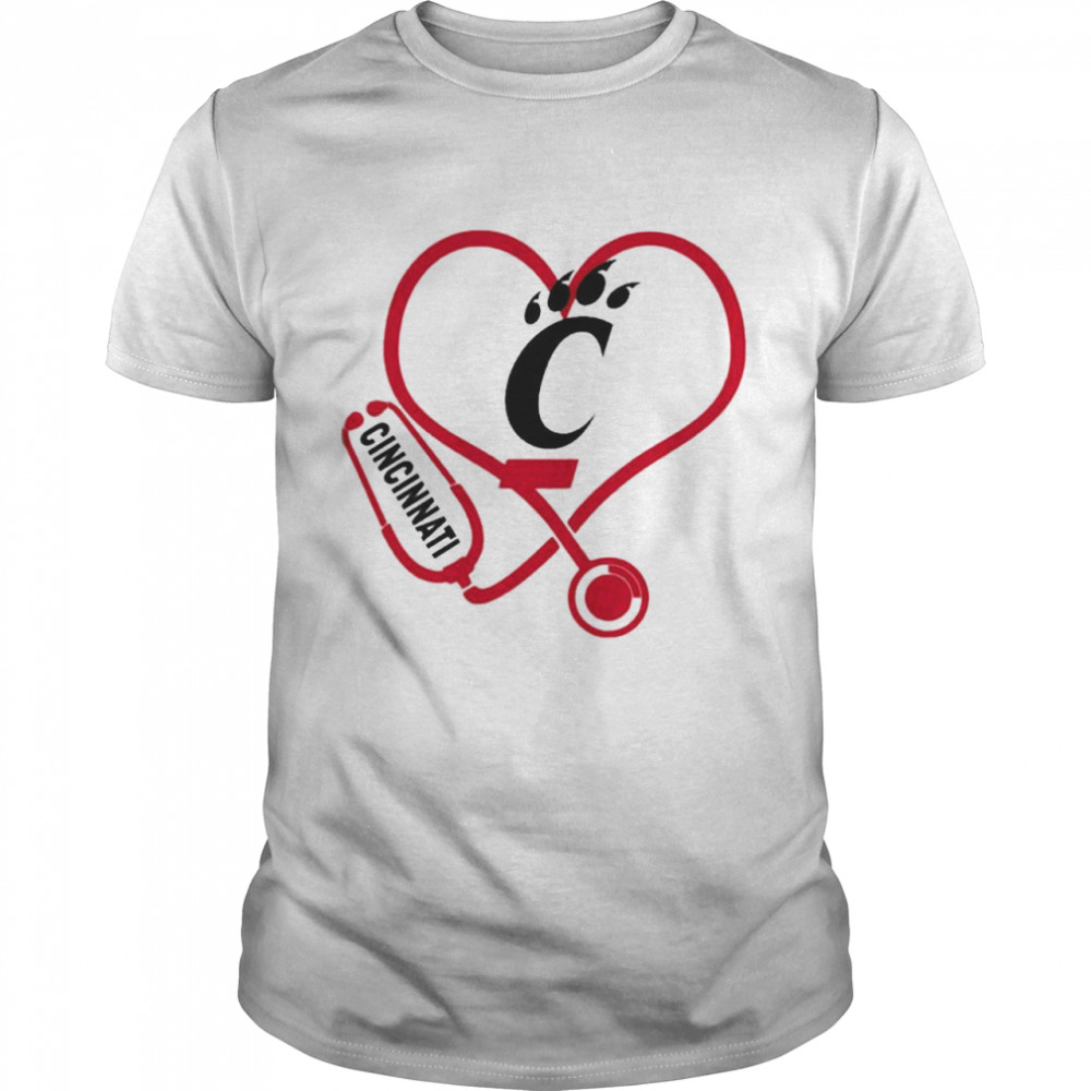 Nurse Love Cincinnati Bearcats Heartbeat Shirt