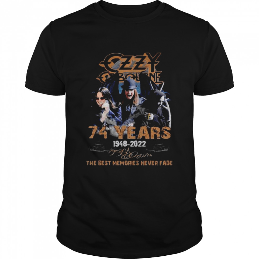 Ozzy Osbourne 74 years 1948 2022 the best memories never face signature shirt