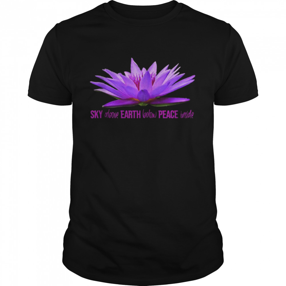 Peace Within Water Lily Lotus Inner Peace Meditation Shirt