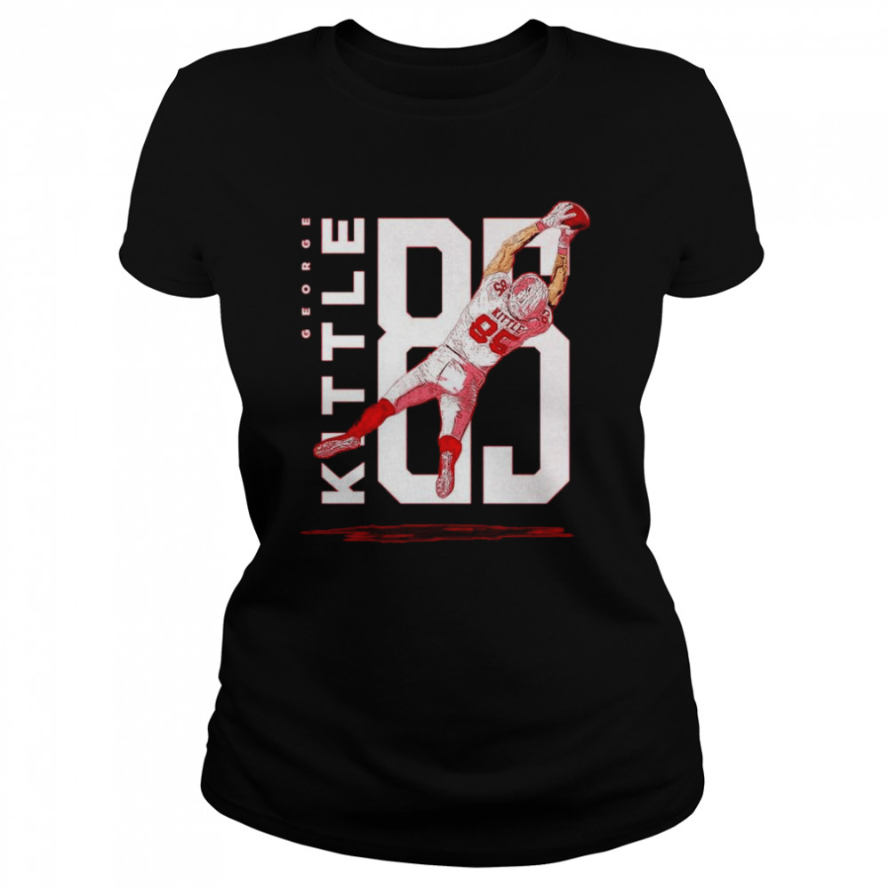 San Francisco Football George Kittle jump signature shirt Classic Women's T-shirt