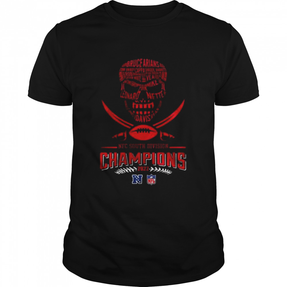 Skull Tampa Bay Buccaneers Football Team 2022 Nfc South Division Champions Shirt