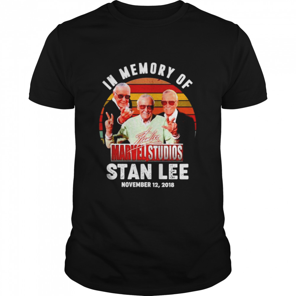 Stan Lee in memory of Marvel Studios signature shirt