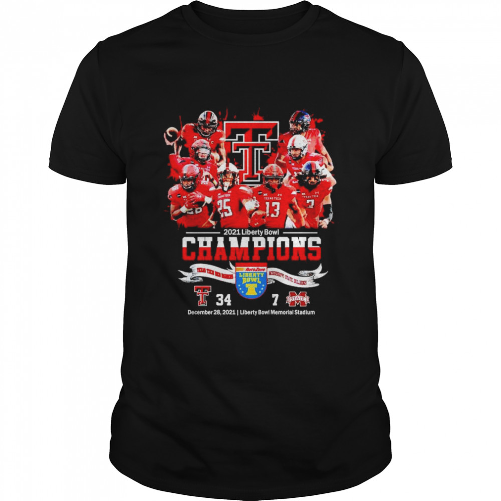 Texas Tech Red Raiders 2021 Liberty Bowl Champions NCAA shirt