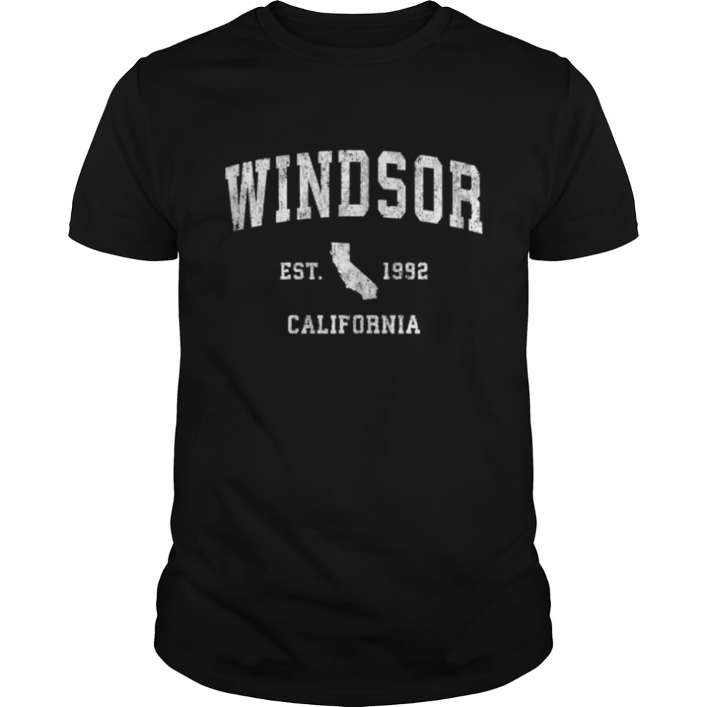 Windsor California CA Vintage Athletic Sports Design Shirt