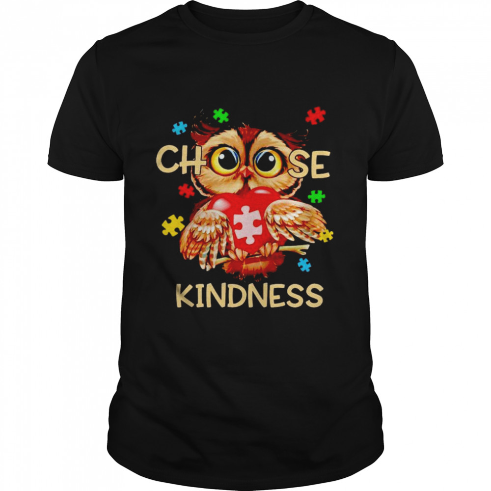 Owl Autism choose kindness shirt