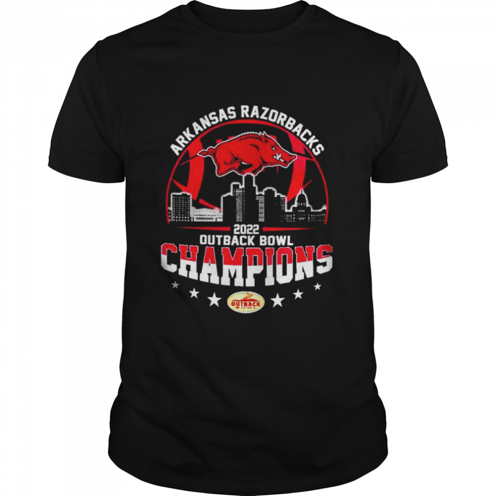 Arkansas Razorbacks 2022 outback bowl champions T-shirt