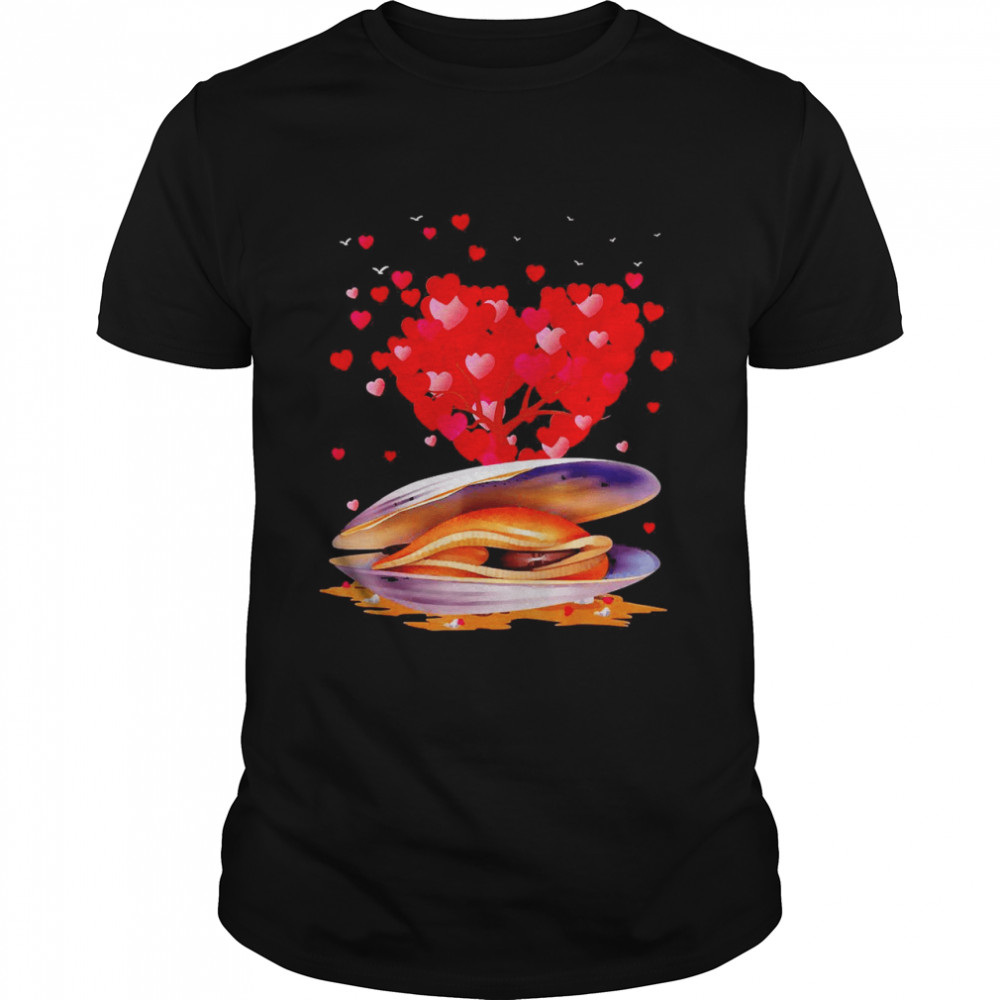 oyster Fish Heart Shape Oyster Valentine’s Day Shirt