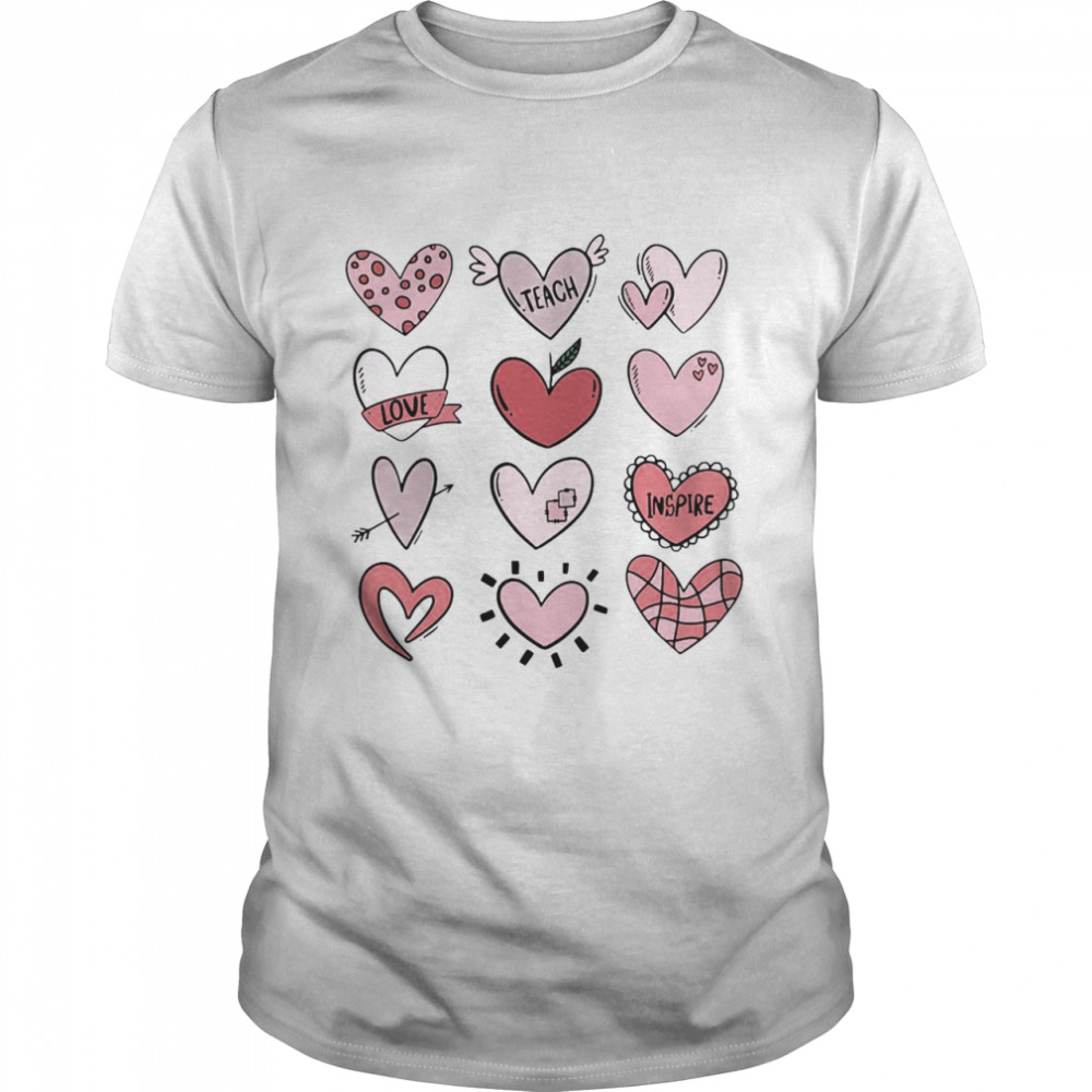 Teacher Hearts Valentine Shirt