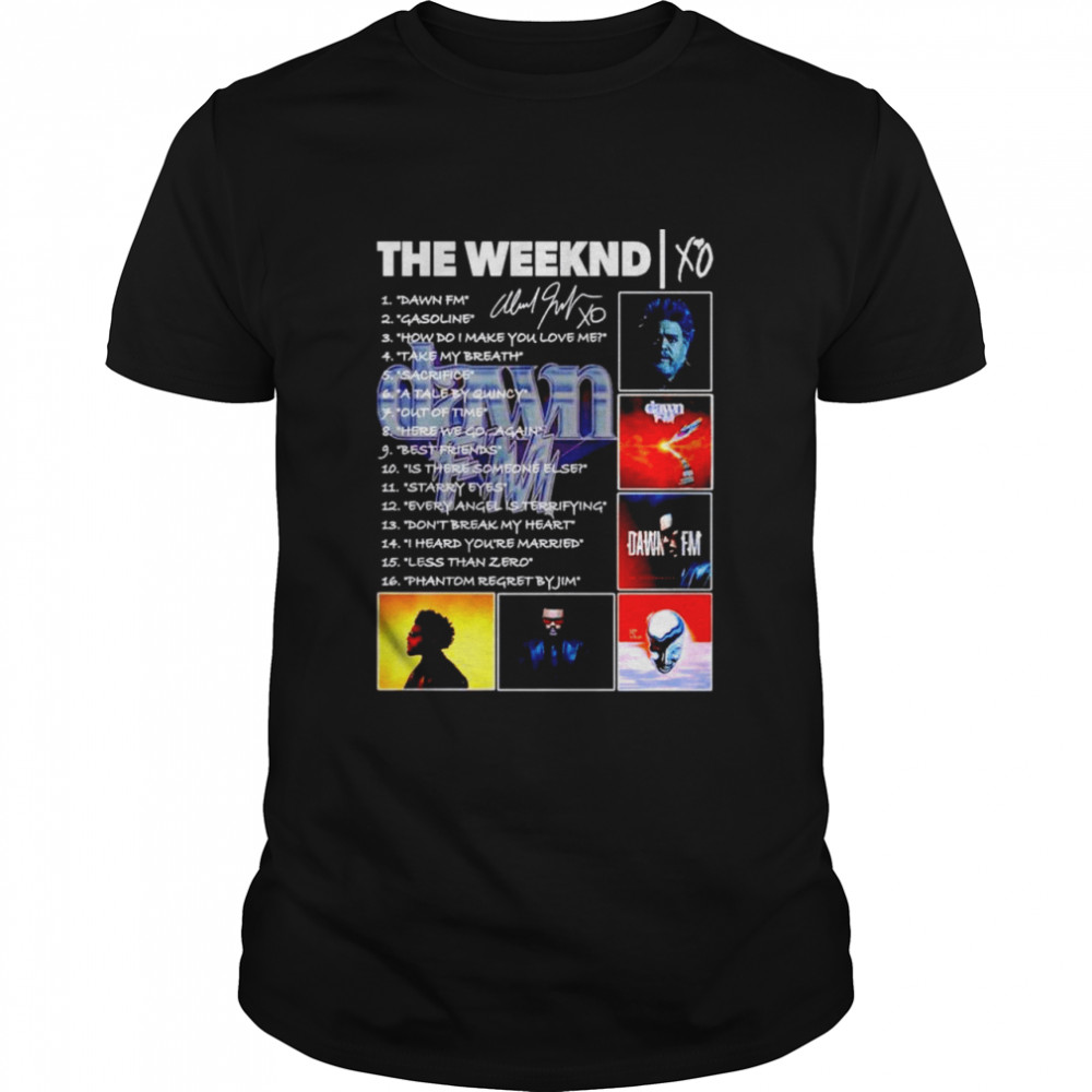 The Weeknd Album signature shirt