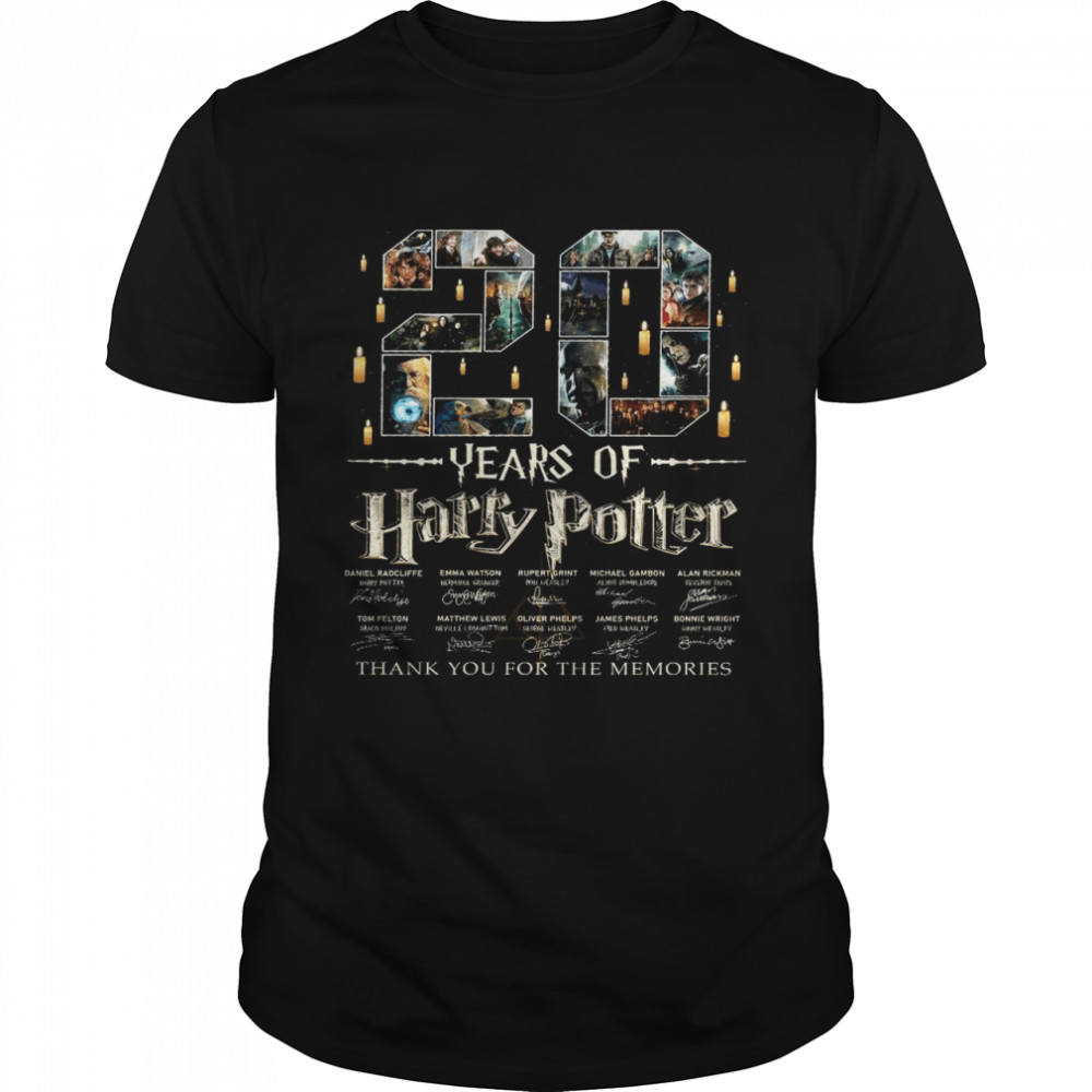 Years of harry potter thank you for the memories shirt