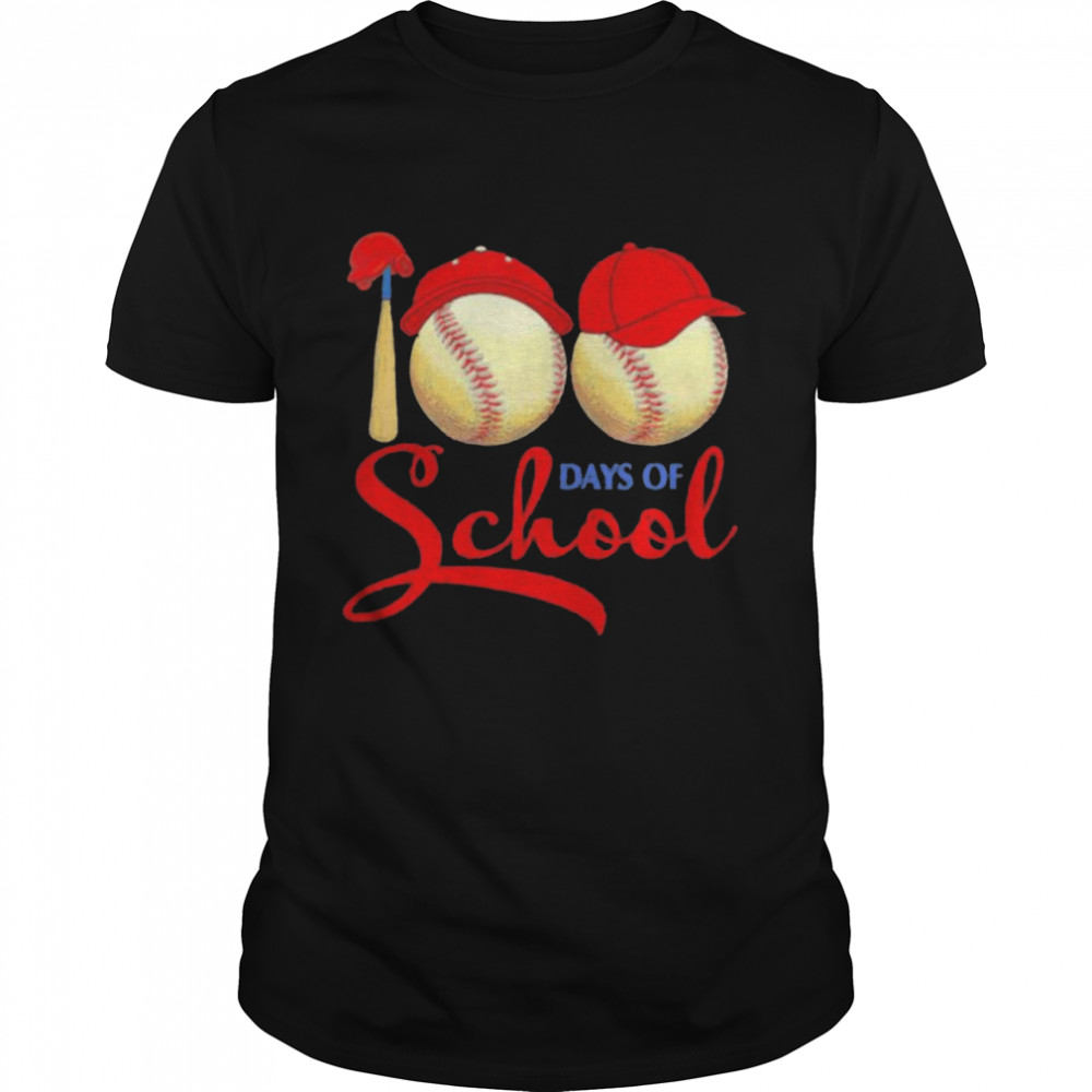 100th Day Of School Funny Baseball Fans Team Shirt