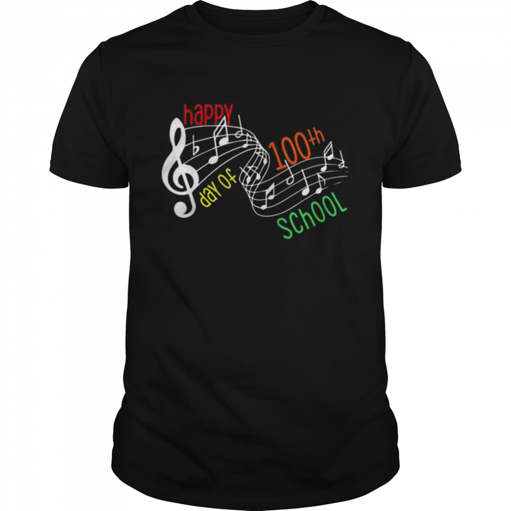 100th Day Of School Music Teacher 100 Days Musician shirt