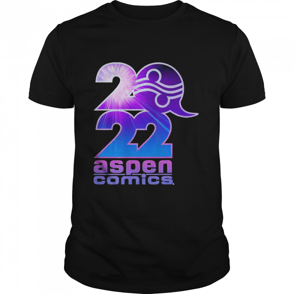 2022 Aspen Comics Purple Blue Gradient Logo Shirt