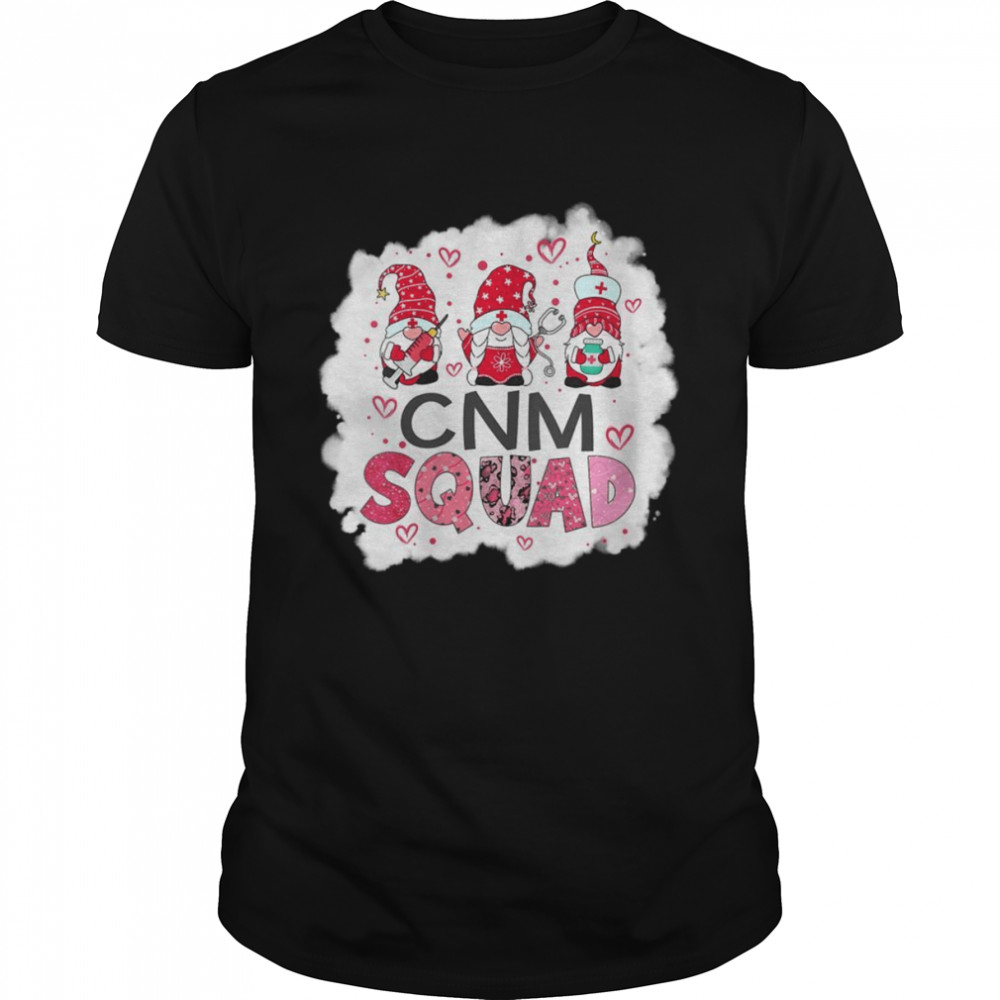 CNM Squad Gnomies Nurse Heart Valentines Day Shirt