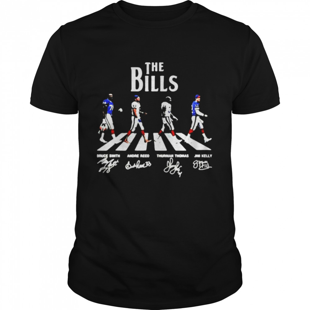 2022 The Bills Abbey road signatures shirt