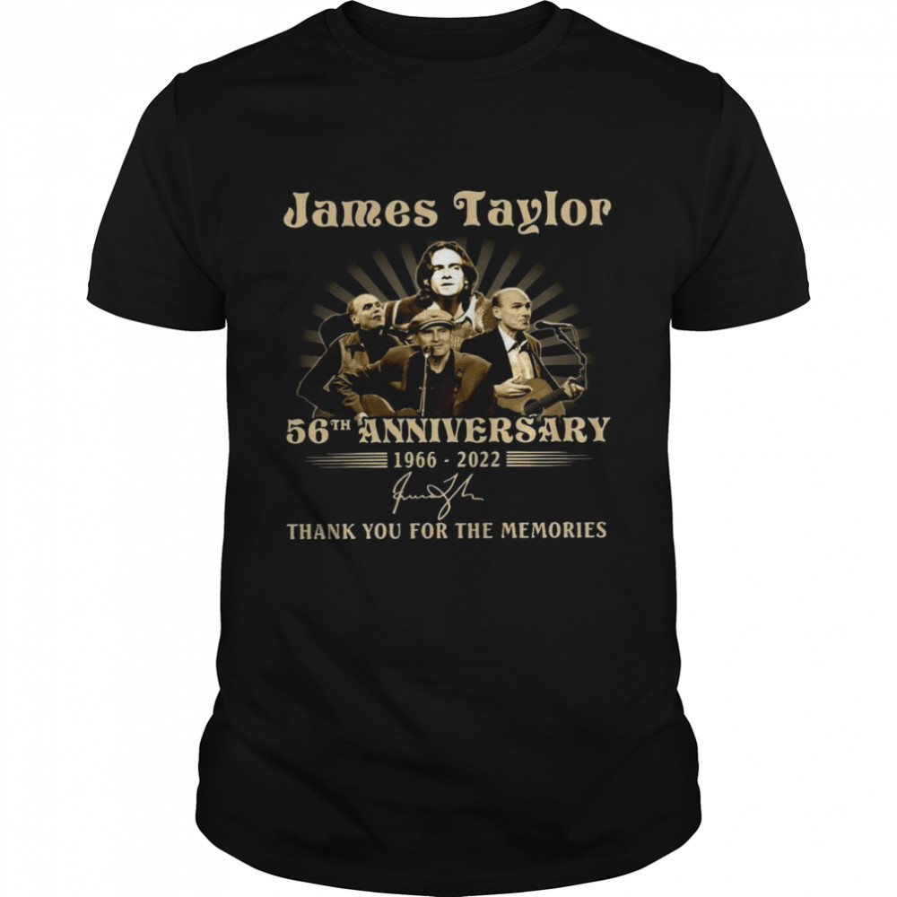 James taylor 56th anniversary 1966-2002 thank you for the memories shirt