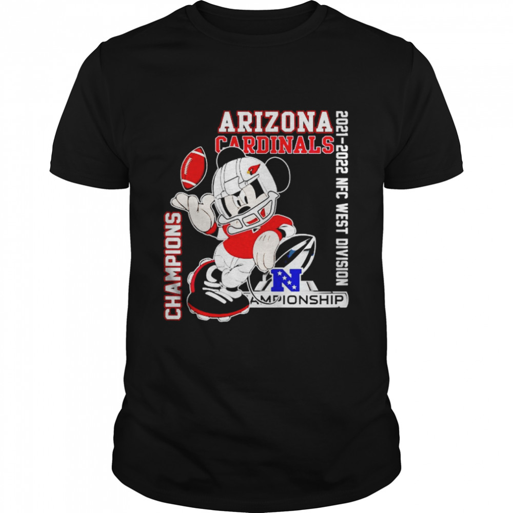 Mickey Arizona Cardinals 2021 2022 NFC west division champions shirt