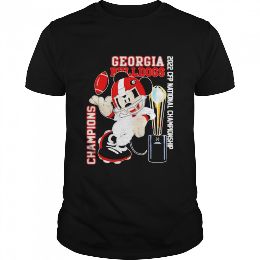 Mickey Mouse Georgia Bulldogs Champions 2022 CFP National Championship New Shirt