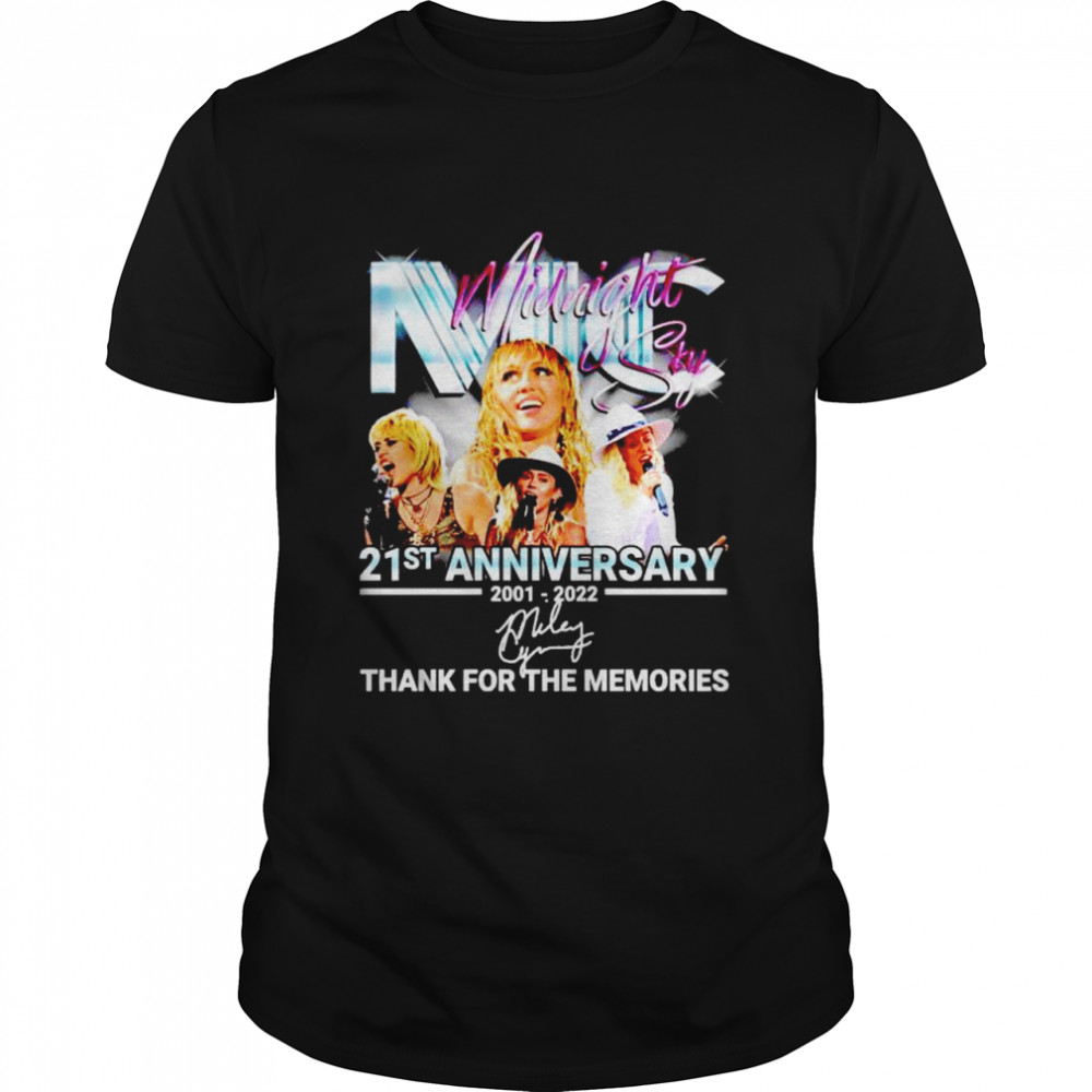 Midnight Sky 21st Anniversary 2001 2022 thank for the memories shirt