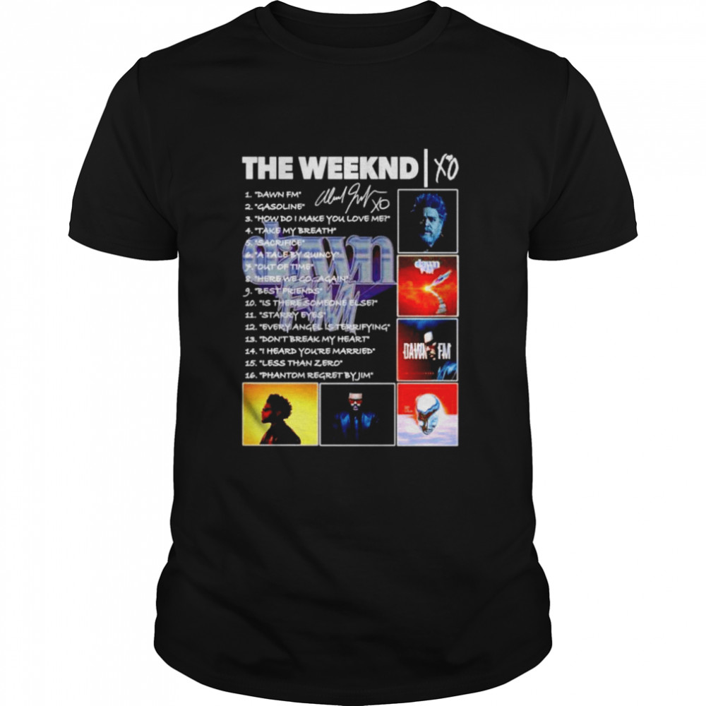 The Weeknd 16 albums signature shirt