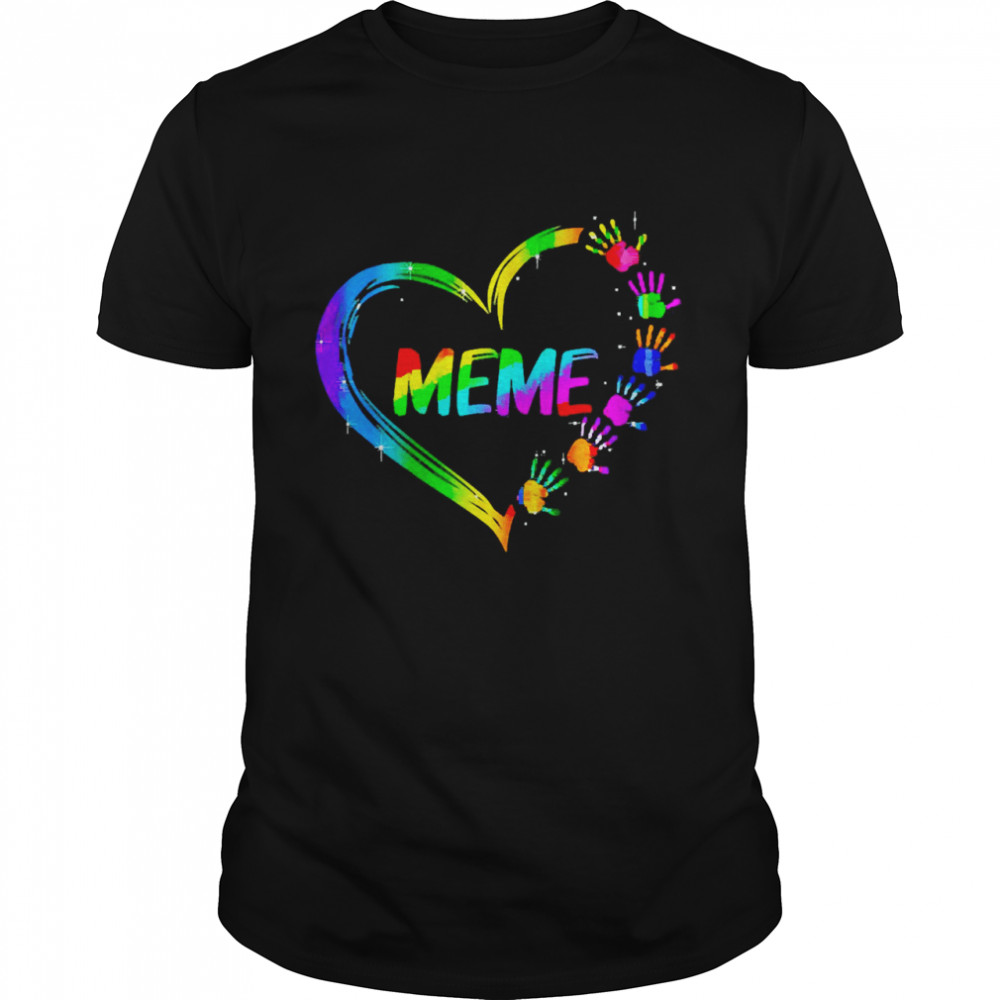 Gradient Heart Shape Meme Shirt