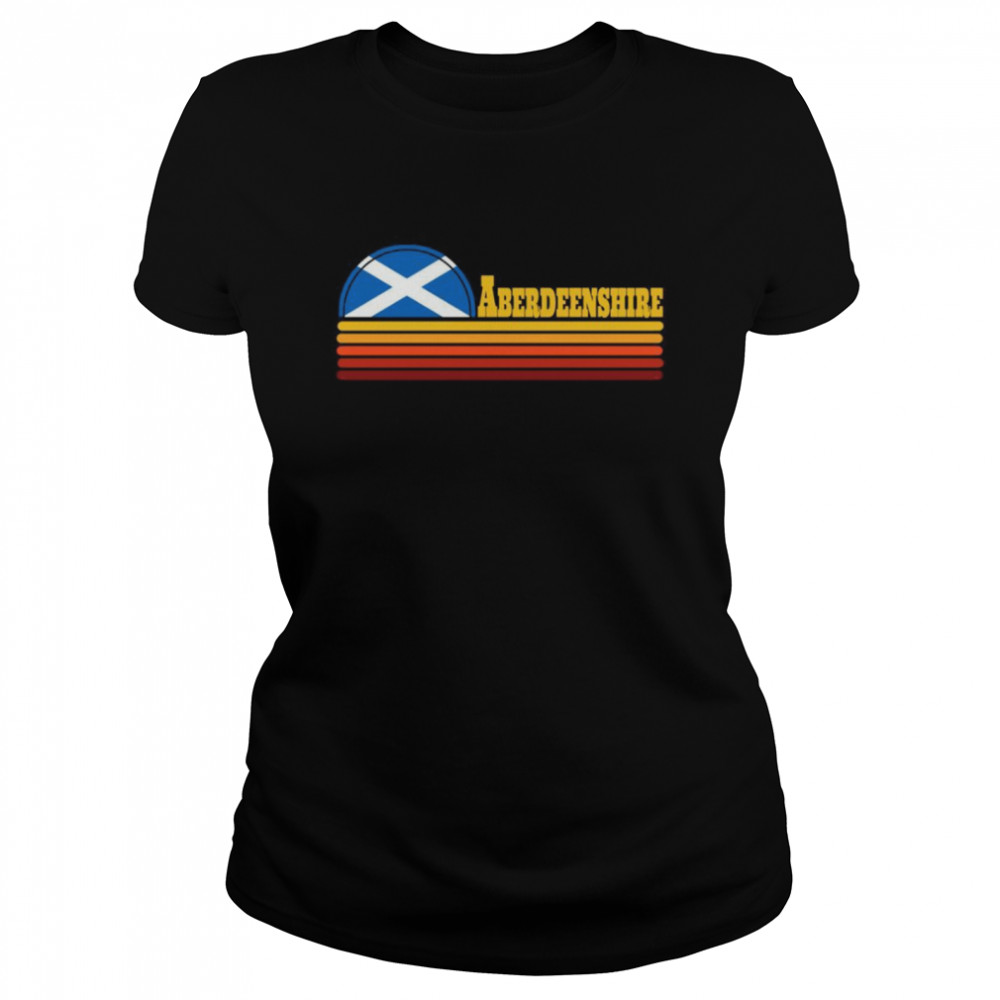 Aberdeenshire Scottish County Retro Scotland Saltire  Classic Women's T-shirt