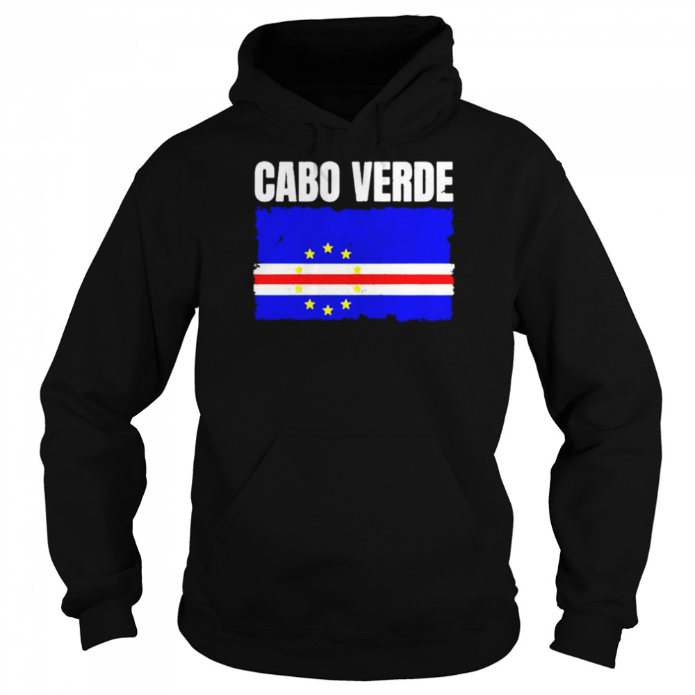 Cabo Verde Flag Print Cape Verdean  Unisex Hoodie