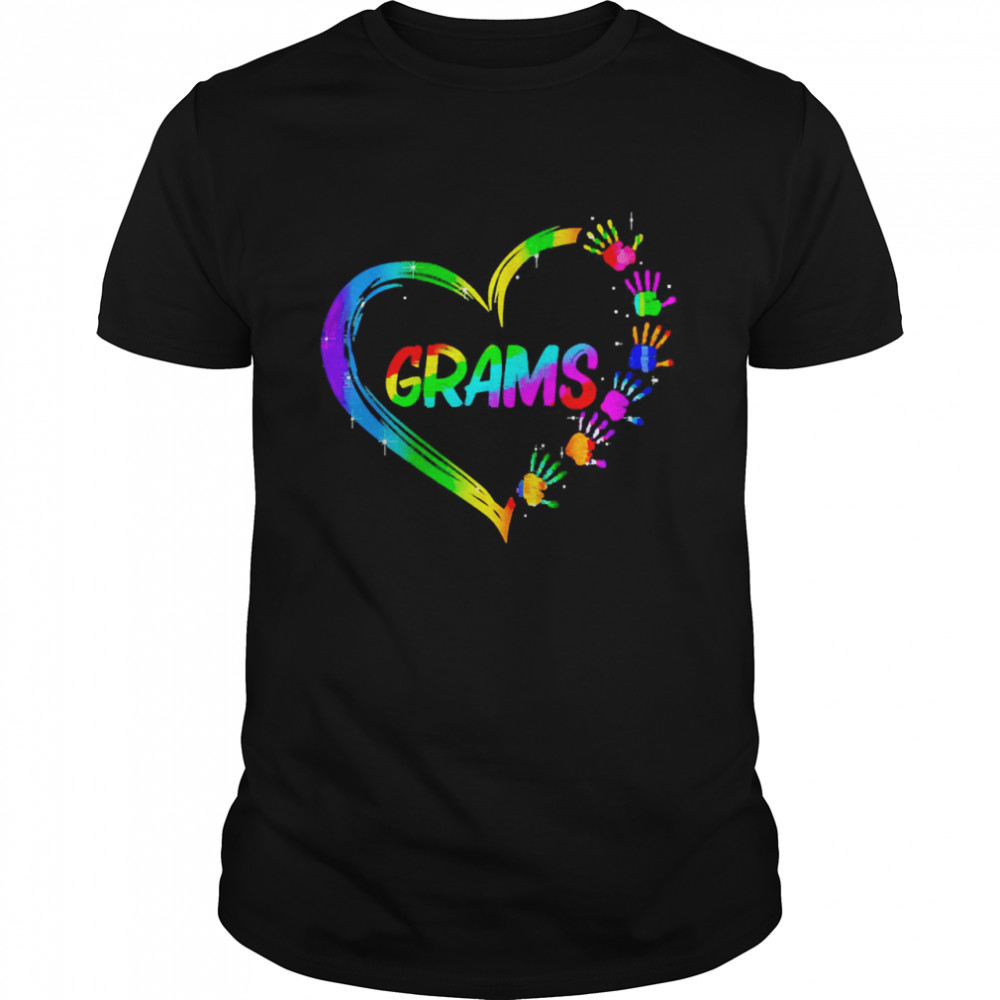 Gradient Heart Shape Grams Shirt