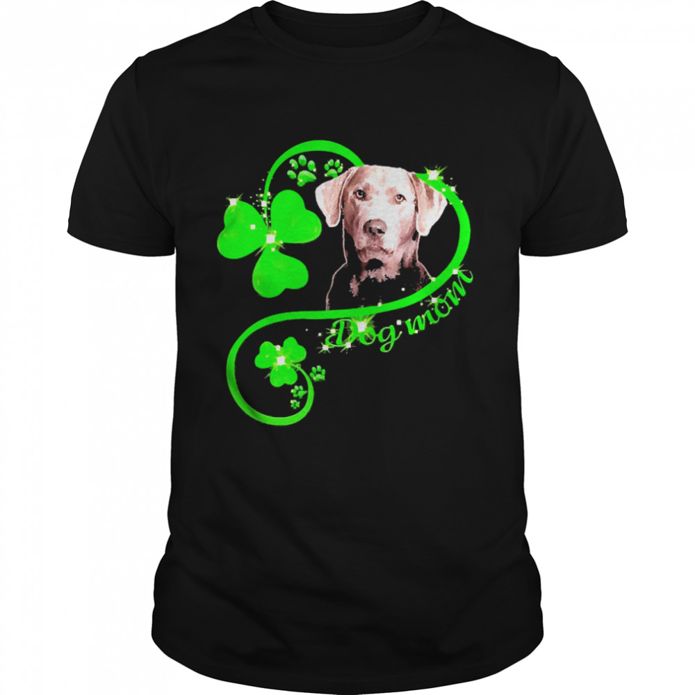 St Patricks Day Lucky Mom Silver Labrador Shirt