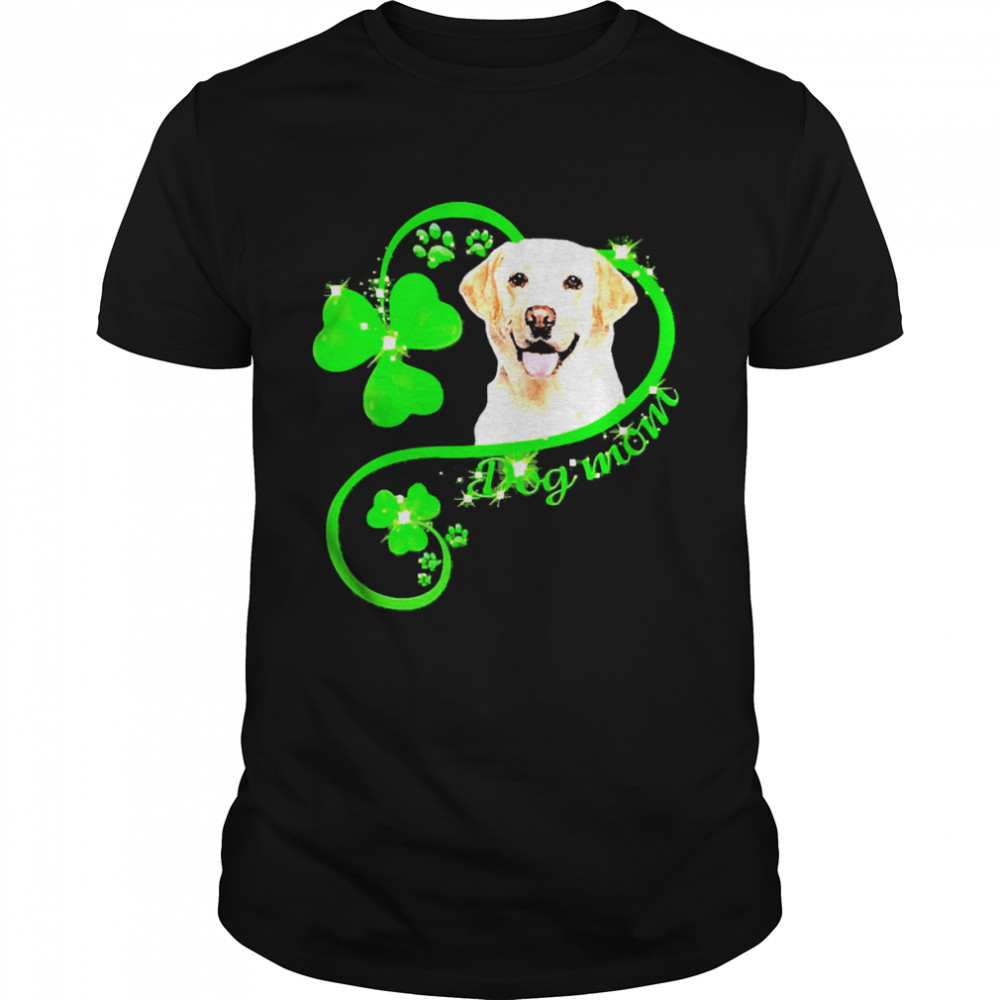 St Patricks Day Lucky Mom Yellow Labrador Shirt